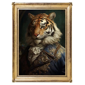 Estampado de tigre, estampado de arte animal, decoración del hogar, arte vintage, arte de pared - Imagen 1 de 9