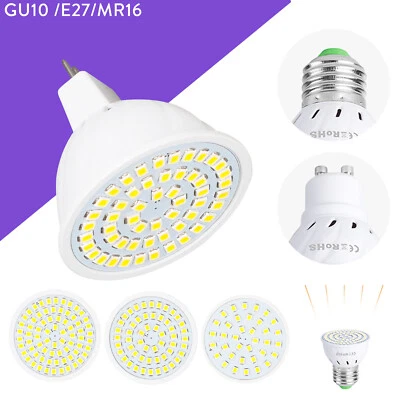 GU10 MR16 E27 4W 8W LED Spotlight Bulbs Replace 35W Halogen Lamp Energy Saving - Image 1 of 4