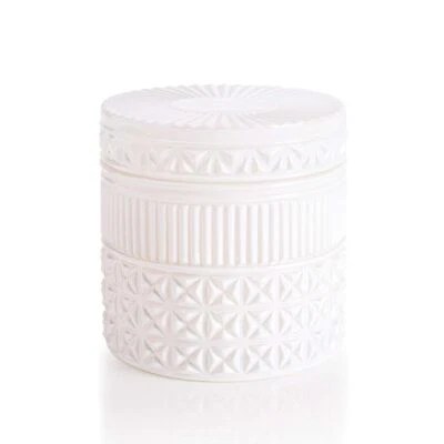 Capri 蓝色火山镀金缪斯刻面香氛蜡烛 | 含糖柑橘和热带... — 第 1/4 张图片