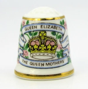SUTHERLAND COLLECTABLE THIMBLE QUEEN MOTHER 85TH BIRTHDAY, 4TH AUGUST 1985' - Picture 1 of 6