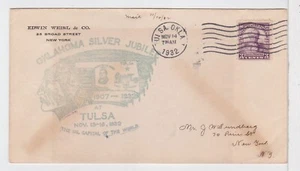 TurtlesTradingPost- Tulsa, OK 1932- Oklahoma Silver Jubilee- Indian Cachet - Picture 1 of 1