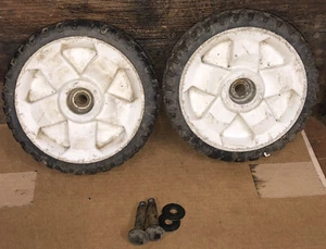 Toro 22" Recycler PUSH Mower MDL#20333 USED OEM FRONT WHEELS (2) PN#115.2894 - Picture 1 of 6