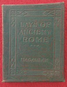 RARE ANTIQUE LITTLE LEATHER LIBRARY~"LAYS OF ANCIENT" ~1916-1918~ 3" x 4"~ 93 PG - Bild 1 von 6