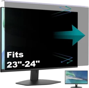 24 Inch Desktop Privacy Screen Shield for 16:9 Wide Monitor - Anti Glare Comp... - Afbeelding 1 van 1