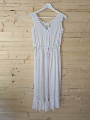 Vintage Laura Ashley White Cotton Lightweight Lace Tiered Midi Prairie Dress  - Image 1 of 4