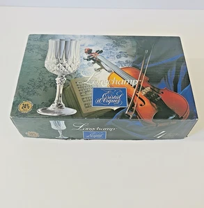Cristal d’Arques Longchamp 24% Bleikristall Weingläser 4er Set mit Box Frankreich - Bild 1 von 13