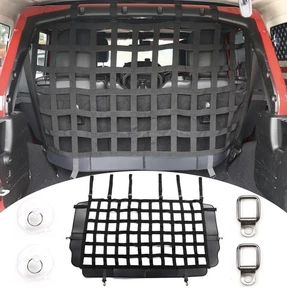 Rear Trunk Mesh Dog Barrier Divider Cargo Net For Jeep Wrangler JK JL 2007+ 4Dr - Picture 1 of 8