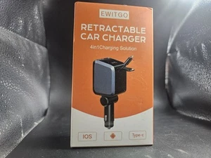 Cargador Coche Retráctil, Accesorios Coche, Cargador Coche USB C 72W Carga Rápida - Imagen 1 de 3