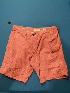 AUTHENTIC LUCKY BRAND MENS SALMON RED SHORTS SUPER COMFORTABLE NICE! 34 - Picture 1 of 4