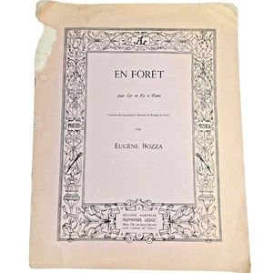 En Forêt Op. 40 Sheet Music Horn in F & Piano Eugène Bozza Score Leduc Paris - Picture 1 of 10