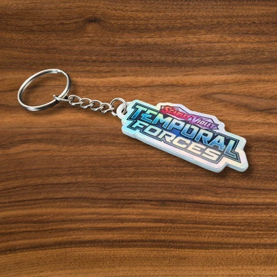 Pokemon Juego de Cartas Coleccionables Escarlata y Violeta Fuerzas Temporales Carpeta Holográfica Etiqueta Llavero