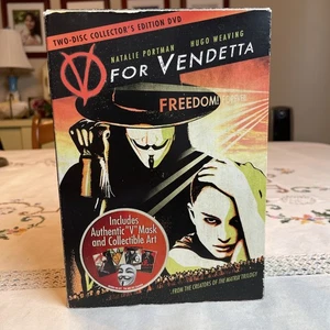 V for Vendetta: 2-Disc Collector's Edition (DVD) Complete w/ Mask & Cards - Picture 1 of 14