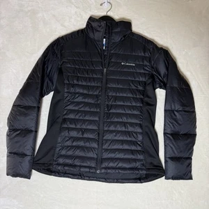 Columbia Powder Pillow Hybrid Jacket Womens Size Large Black Puffer - Picture 1 of 17