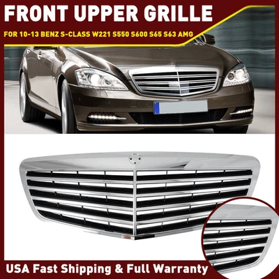 Parrilla delantera cromada para Mercedes Benz Clase S W221 2010-13 22188004839040 Foto 1 de 4
