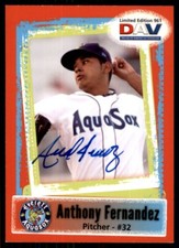 2010 Everett AquaSox DAV Anthony Fernandez Signed IP AUTO #NNO