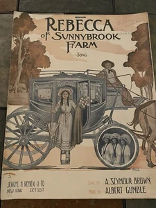 Vintage 1913 Rebecca of Sunnybrook by Albert Gumble Sheet Music Seymour Brown - Picture 1 of 5