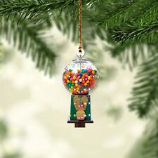 Gum ball machine hanging Christmas Ornament,  Candy Dispenser Ornament decor