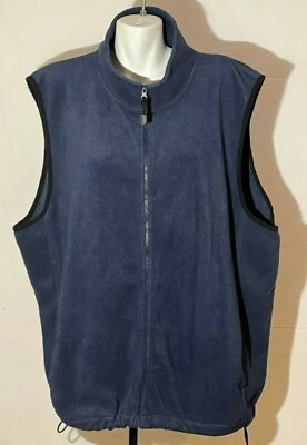 Men's Navy Blue Fleece Vest 2X XXL Zip Up C&B Sport by Croft & Barrow  - Image 1 of 4