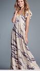 Savannah Miller  Maxi Dress Lined BNWTs Size 16 cream and grey