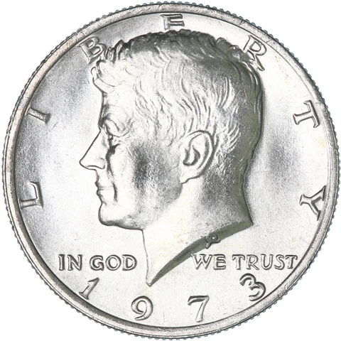 1973 (P) Kennedy Half Dollar Gem CN-Clad US Coin Cover