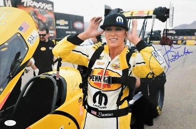 Foto brillante firmada por Leah Pritchett Top Fuel dragster 12x18 autenticada por JSA Foto 1 de 2