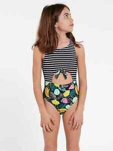 Volcom 73074 Kids Black Juiced One-Piece Swimsuit Size 16