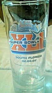 SUPER BOWL LXI 2007  SHOT GLASS-SO. FLA.-BEARS & GIANTS-NUMBERED WITH HOLOGRAPH