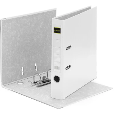 MIDORI 3 x Ordner A4 5 cm PP Papier Weiss Aktenordner Briefordner Schmal