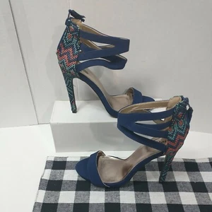 Charlotte Russe Blue Stiletto Heel  Size 10 - Picture 1 of 12