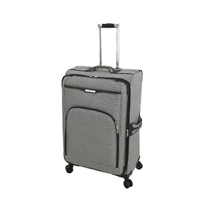 London Fog Oxford III Expandable Spinner, Black-White, 29-Inch - Picture 1 of 6