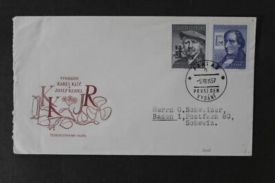 SC43 CZECHOSLOVAKIA 1957 FDC Czech inventors  - Image 1 of 2
