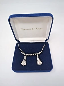 Rare JBK Camrose & Kross Necklace & Earrings Teardrop Swarovski Crystal Kennedy - Picture 1 of 6