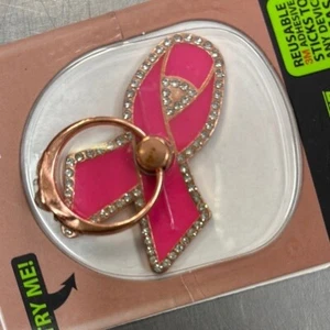 Bague téléphone bling bijou ruban rose - Photo 1/4