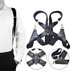 Suspenders Men Wide Adjustable Four Clip-on X- Back Elastic Braces Suspende * H√