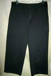 Dockers Women's Black Cotton Capri 6 - Picture 1 of 10