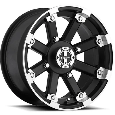 4 Wheels 12" 393 Lock Out 12x8 4x110 Matte Black -61ET 86CB (393-128110MBML2) - Image 1 of 3