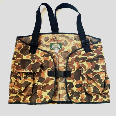 90s Cabela’s Duck Camo Hunting Vest XL USA Outdoor Gear Waterfowl Hunting Jacket - Image 1 of 4