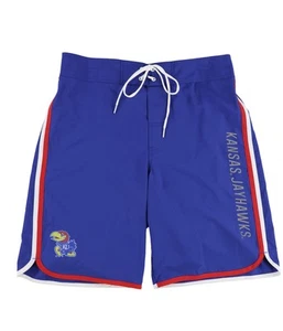 G-III Sports Mens Kansas Jayhawks Swim Bottom Trunks, Blue, Large - Picture 1 of 2