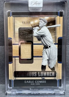 Peines Earle de madera luminosa Panini Three and Two 2025 #LUM-WC 48/49 Yankees Salón de la fama Foto 1 de 2