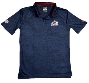 FANATICS Mens Polo NHL Colorado Avalanche's Blue Shirt Size Medium - Picture 1 of 17