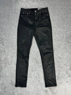 Rag & Bone Nina Jeans Womens 29 Black Denim Cotton High Rise Skinny Leg 29x29 - Image 1 of 4