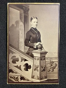 Terre Haute Indiana IN Identified Pretty Woman Vigo Co. Antique Cabinet Photo - Picture 1 of 2