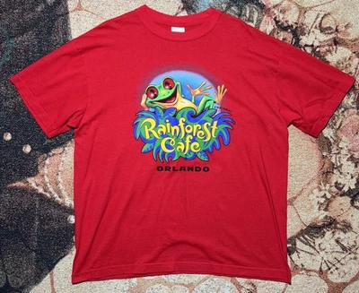 Camiseta roja XL Rainforest Café Orlando vintage Y2K Foto 1 de 4