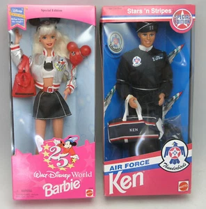 Barbie Walt Disney World & Stars 'n Stripes Air Force Thunderbirds Ken Doll 1993 - Picture 1 of 11