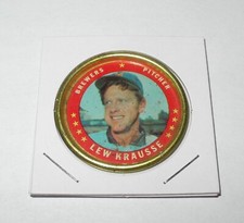 1971 Topps Baseball Coin Pin #20 Lew Krausse Milwaukee Brewers Excellent