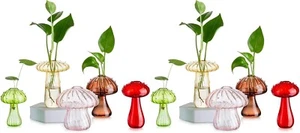Glasseam Mushroom Planter Propagation Vase, Set of 10 Glass Terrariums for Plant - Picture 1 of 8