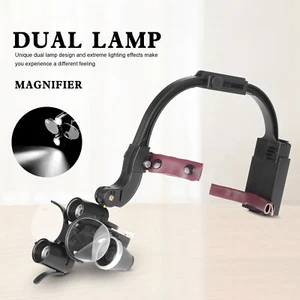 5W Dental Wireless Optical LED Headlight Two LED Lights with 2.5X-420 Loupes CE - Picture 1 of 24