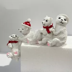 Xmas Bear Family Christmas Decoration Add Festive Atmosphere Holiday Ornament - Picture 1 of 3