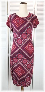 Women's Retro Look S/S Shift Ice Fashion Dress Size L New - Picture 1 of 9