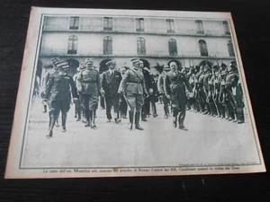 1926 VISITA DI MUSSOLINI ALLE CASERME DEL PRESIDIO CARABINIERI A ROMA IN RIVISTA - Picture 1 of 1